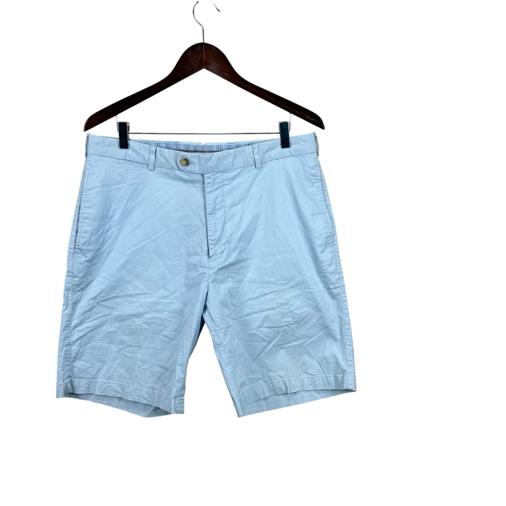 Peter Millar Shorts Adult 34 Blue Chino 8 in Inseam Casual Golf Stretch Mens